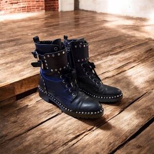 Sam Edelman Jennifer Studded Ankle Combat Boots.size 6